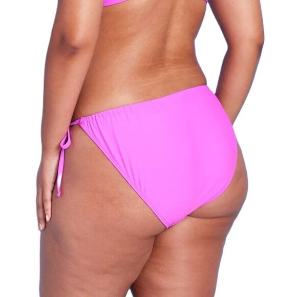Wild Fable Size XL 16 Hot Orchid Low Rise High Leg Side Tie Bikini Swim Bottom - Picture 3 of 7